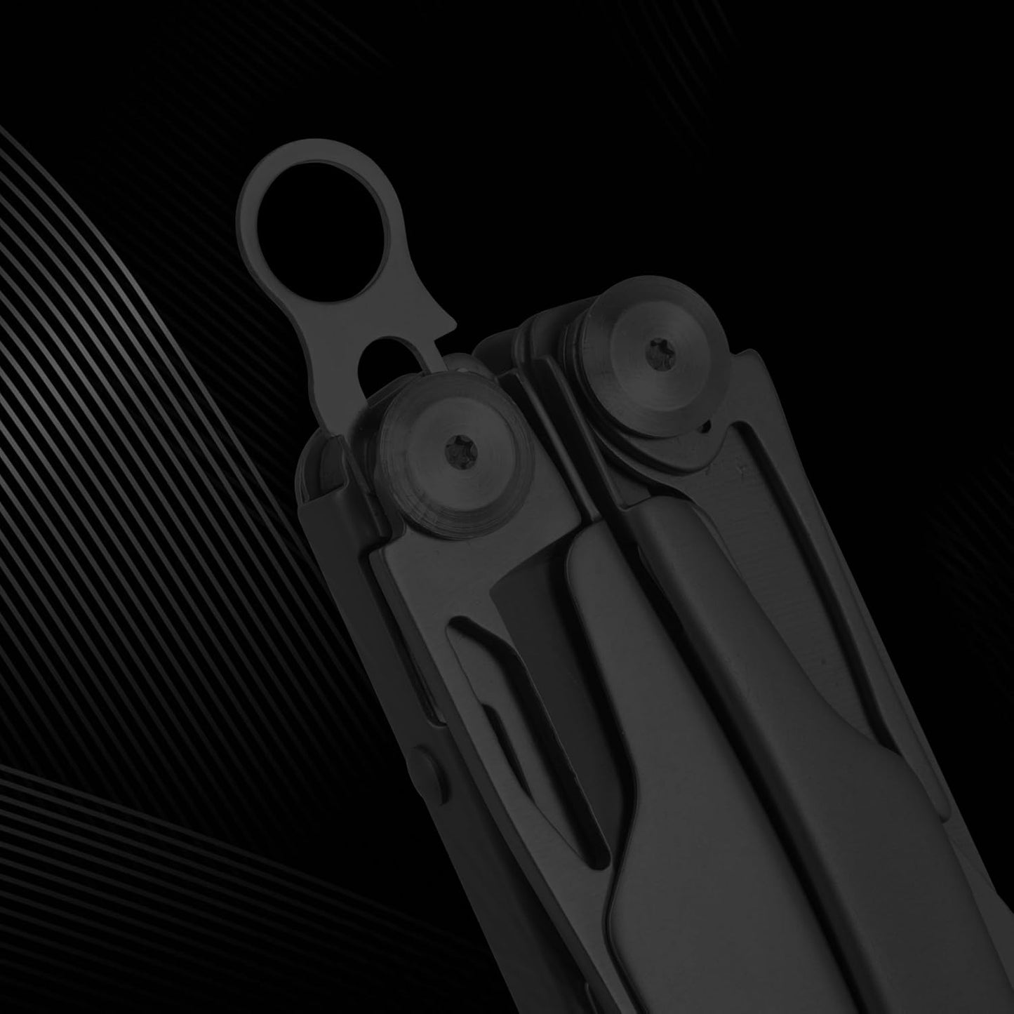 Quick-Release Pocket Clip + Lanyard Ring Set Stainless Steel Quick Release Multi-Tool Pocket Clip (Black-6)