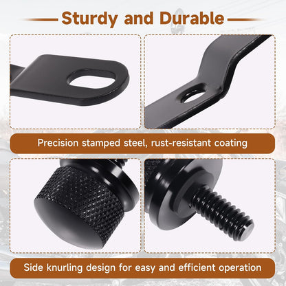 Seat Bracket Replaces 10545BB Fits for Harley Davidson Rear Fender Studplate with 1/4-28 x 3/4in Screws and Fender Washer