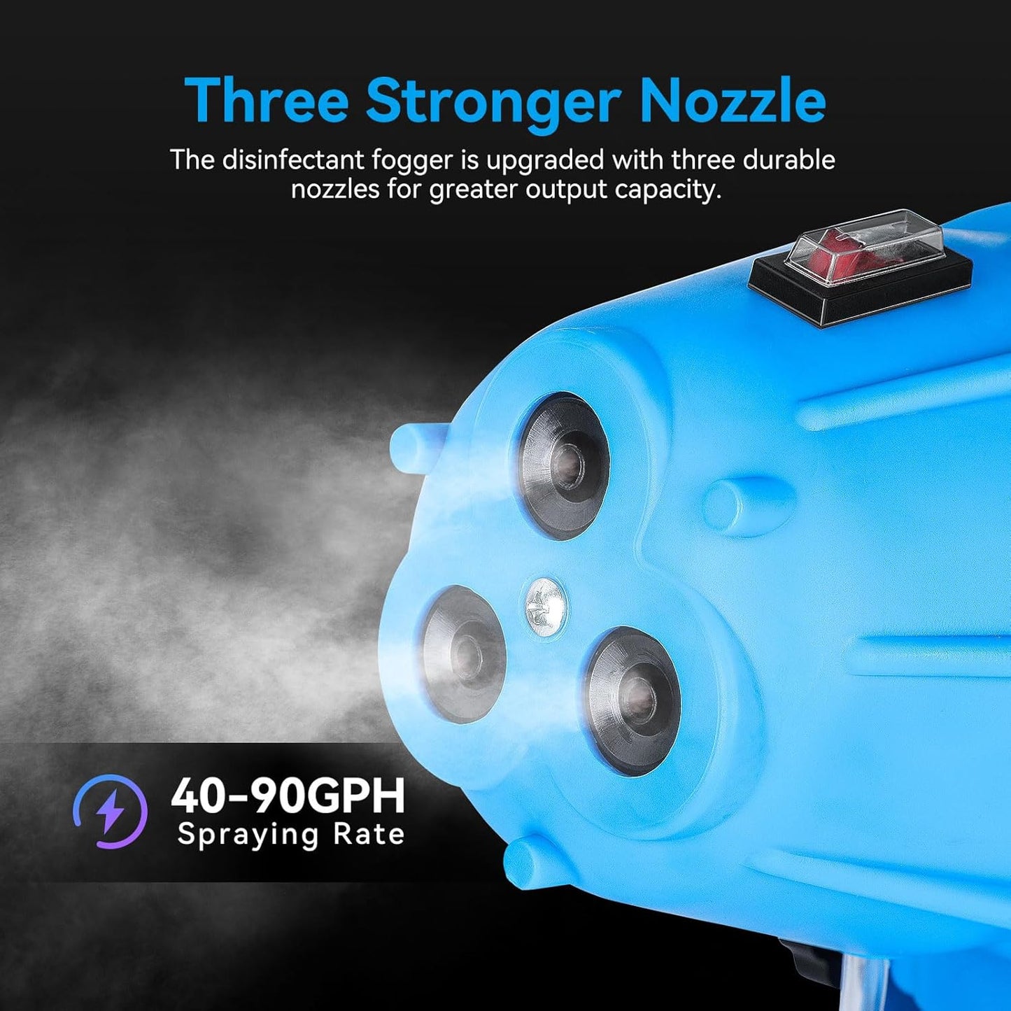 5L (1.3 Gallon) Electric ULV Fogger Machine with 3 Nozzles, Portable Sprayer Cold Fogger with 30ft Adjustable Spray Distance