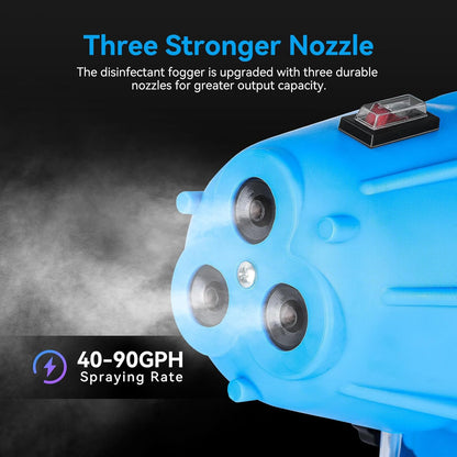 5L (1.3 Gallon) Electric ULV Fogger Machine with 3 Nozzles, Portable Sprayer Cold Fogger with 30ft Adjustable Spray Distance