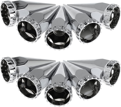 Chrome Front Axle Wheel Cover Hubcap Hub Cap for Semi for Truck 33mm Lug Nuts (Spiked)