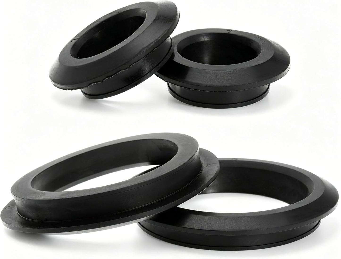 2 Pack 2 inch and 1.5 inch Uniseal Flexible Rubber Tank Sealing Adapter Bulkhead Fitting Compression Fittings for PVC Hard Pipe