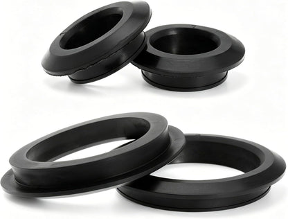 2 Pack 3/4in and 2in Uniseal Flexible Rubber Tank Sealing Adapter Bulkhead Fitting Compression Fittings for PVC Hard Pipe