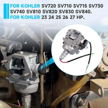 Carburetor for Kohler Courage SV715 SV720 SV735 SV840 SV730 SV740 SV820 26HP 23HP 22HP 25HP Replace 3285304 3285312-S with Filters and Fuel Pump