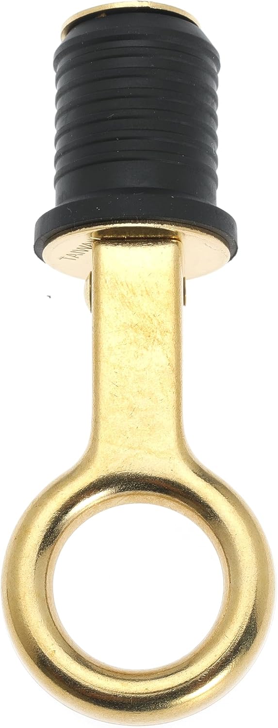 2 Pcs Boat Plug Snap Handle Boat Drain Plug Rubber Plugs with Brass/Stainless Steel Handle Marine Twist Plug Boat Accessories