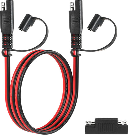 6FT 10AWG SAE Extension Cable, 10 AWG SAE Quick Disconnect Wire Harness 10 Gauge with Polarity Reverse Adapter for Solar Panel RV Battery Automotive and Marine Applications (10AWG 6FT)