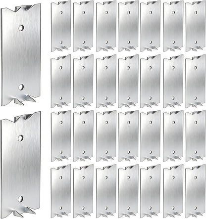 100PCS 2.5 x 1.5 Inch Nail Plate for Wood Studs, Metal Cable Protector Plate Safety Nail Plates with Sharp Pointed Prongs, Steel Cable Wire for Protecting Plumbing and Wiring