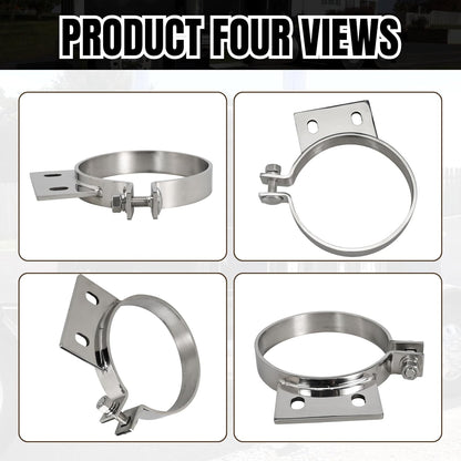 5" Stack Exhaust Clamp for Peterbilt 379 359 1987-1993 Exhaust Stack Pipe 5 inch Mount Bracket Replace 10294 (1)
