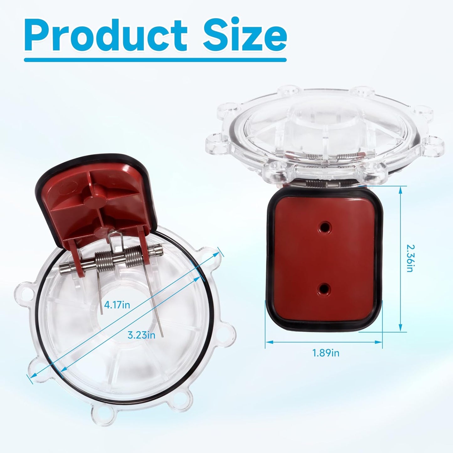7056 Pool Check Valve Cover with Flapper Assembly for Zodiac for Jandy 7511 7512 7235 Spring Check Valve Biult in 7451 Flapper, 1132 O-Ring, 7236 Cover, 7304 Pin and 7302 Spring (Set of 2)