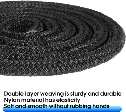 Boat Dock Lines 2 Pack 5/8" x 15FT Boat Lines Nylon Marine Rope for Boats Double-Braided Bumper Rope Boat Lines for Docking Boat Lines Dock Ties