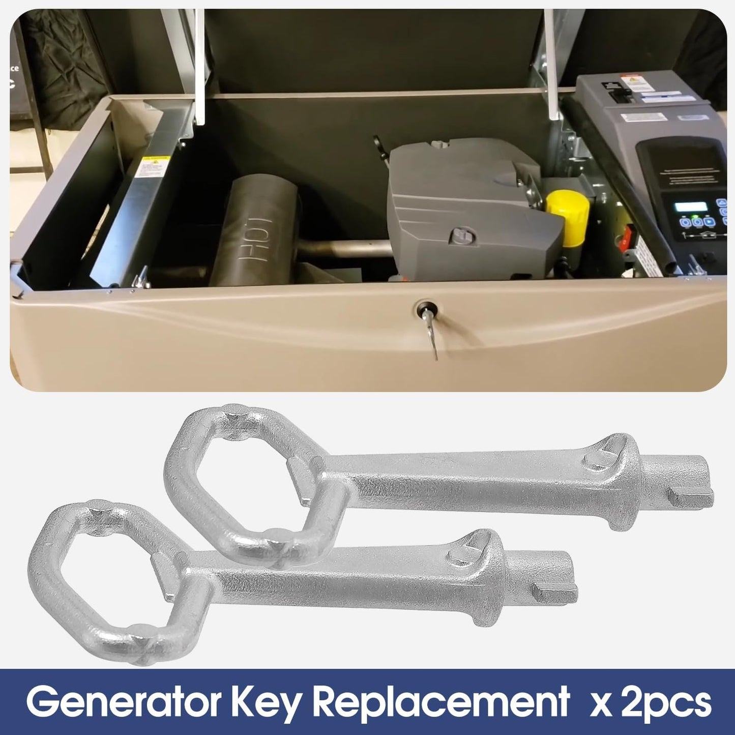 Generator Key Replacement Compatible with GM82922 Latch Opening Tool for Kohler 8RESV 10RESVL 12RESV 14RESA 20RESA 14RCA 20RCA, 2PCS