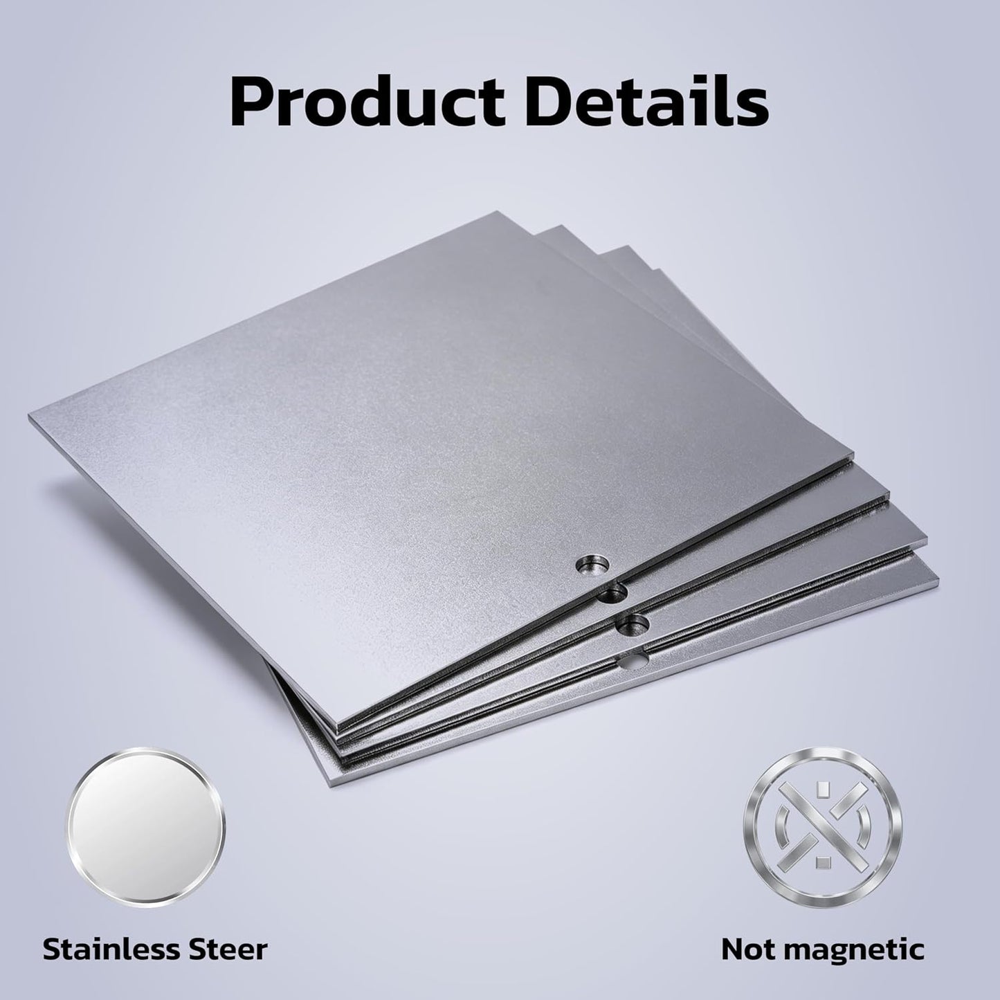 4 x 4 Flat Permit Panels Universal for IFTA Sticker Plate 4 x 4 Inch Permit Sticker Plate Tape Mount Metal Panel for Truck 4 PCS