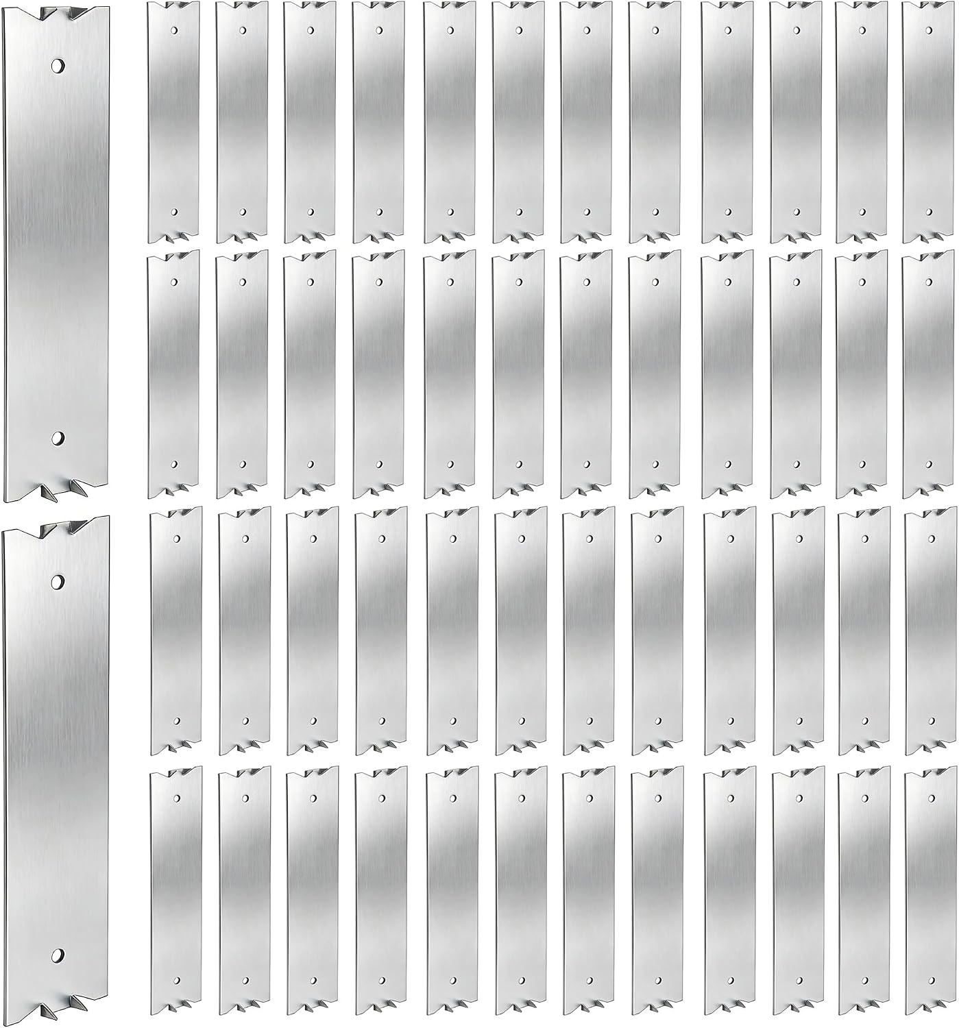 50 PCS 2.5 x 1.5 Inch Nail Plate for Wood Studs, Metal Cable Protector Plate Safety Nail Plates with Sharp Pointed Prongs, Steel Cable Wire for Protecting Plumbing and Wiring