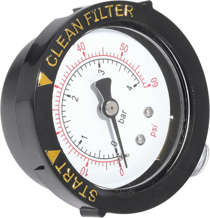 98209800 High Flow Manual Air Relief Valve Pool Filter Air Relief Valve for Predator Pool Filters with Clips O-Rings Gauge Plug Pressure Gauge 2PCS