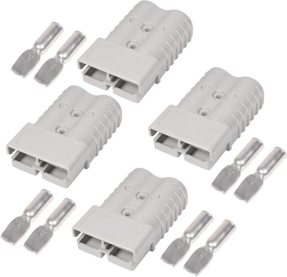 350A 600V Battery Quick Connect Disconnect Connectors with 2/0 AWG Cable Plugs 4pack