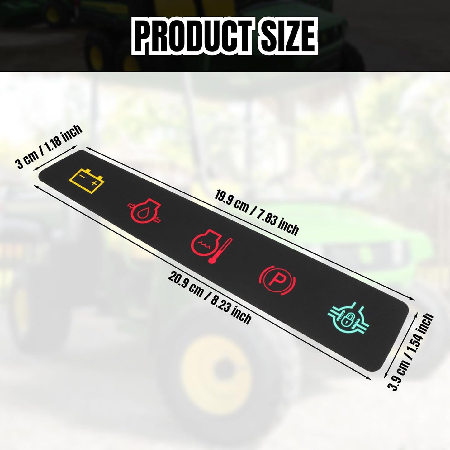 Dash Panel Decal Instrument Panel Indicator Label Sticker Replace M117670 for Jo-hn Deere 4X2 6X4 Gators Utility Vehicle Serial Below 022482 (2PCS)
