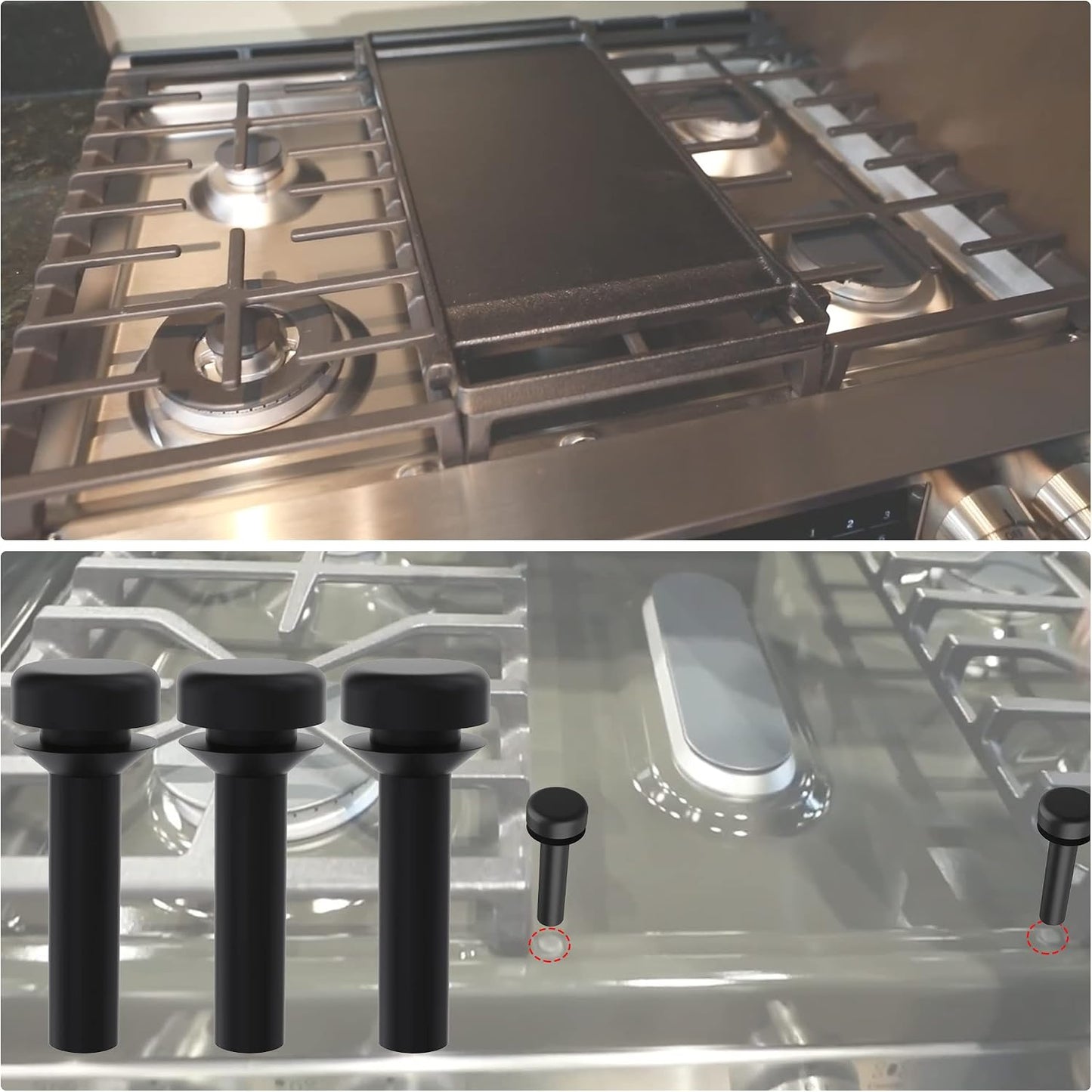 Replacement WB02X24790 Gas Stove Grate Bumpers Rubber Feet for GE Range Burner Cafe Stove Top Cooktop 20 Pack