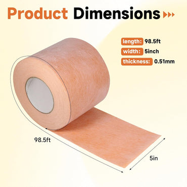 Waterproof Membrane for Shower 3.8 ft x 29 ft / 108 Square Feet Waterproofing Shower Membrane 19.7mil Thickness Waterproof for Sauna Bathroom Walls Tile Underlayment (5Inch X 98.4Ft -2roller)