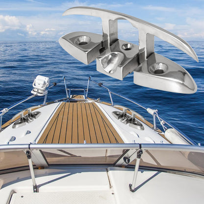 316 Stainless Steel Boat Folding Cleats Flip-up Dock Cleat with Screws Marine Dock Rope Cleats Compatible with Kayak Yacht Pontoon Boat