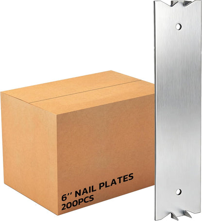 30PCS 3 x 1.5 Inch Nail Plate for Wood Studs, Metal Cable Protector Plate Safety Nail Plates with Sharp Pointed Prongs, Steel Cable Wire for Protecting Plumbing and Wiring