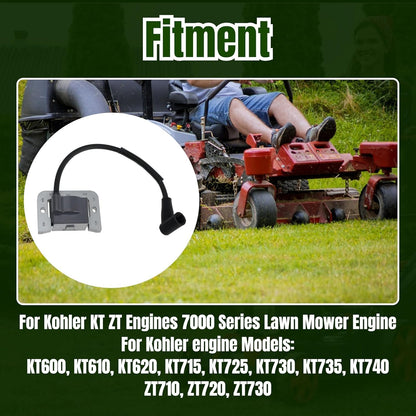 2PCS 32-584-06-S Ignition Coil for Kohler KT ZT Engines 7000 Series Lawn Mower Engine KT610 KT740 ZT720 ZT730 Replace 3258406-S 3258406 3258406S 32 584 06 S