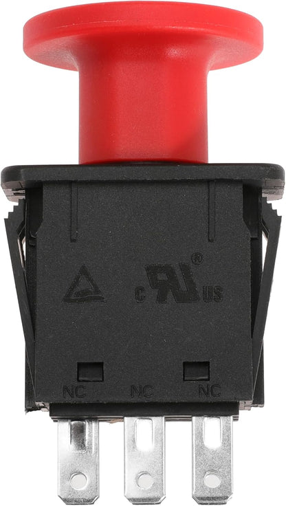 Clutch PTO Switch 8 Terminals for Dixie Chopper for Jacobsen for Bobcat for Rotary for MTD for Delta Compatible with 4174684 500016 2721505 430-528 110-9657A 725-07534 6204-322, 10 AMP, Red Knob