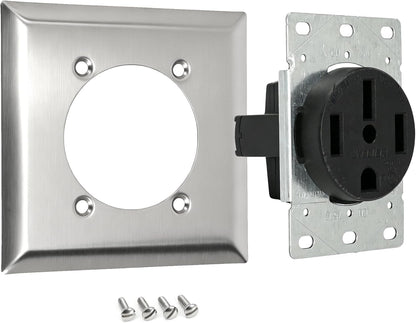 Straight Blade Device Receptacle for NEMA 14-50R 50 Amp EV Charging Receptacle for Electric Vehicles RVs 125/250 Volts