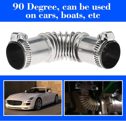 24mm Exhaust Tube Connector for Chinese for Webasto Diesel Heaters with Clamps, Pack of 2