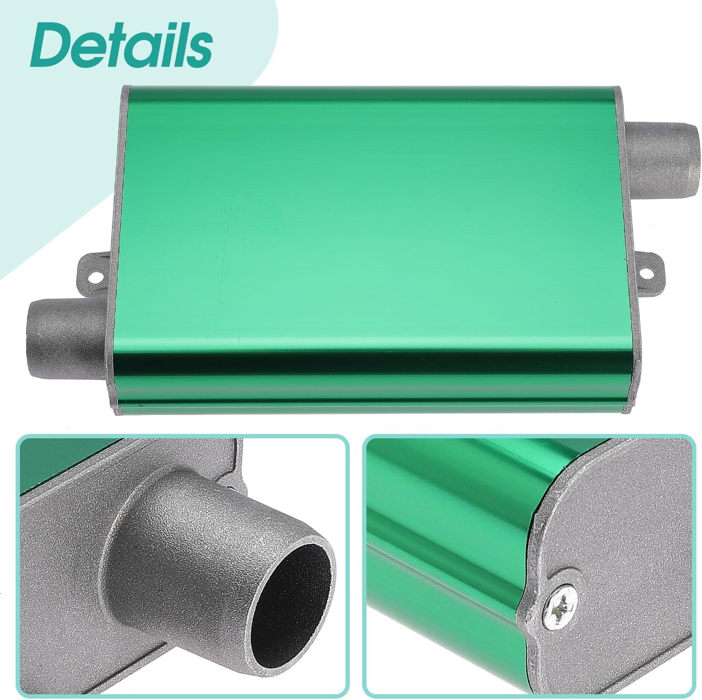 24mm Exhaust Muffler Pipe Upgraded for Chinese for Eberspacher Diesel Heaters Air Compressor with 2 clamps and screws, Green