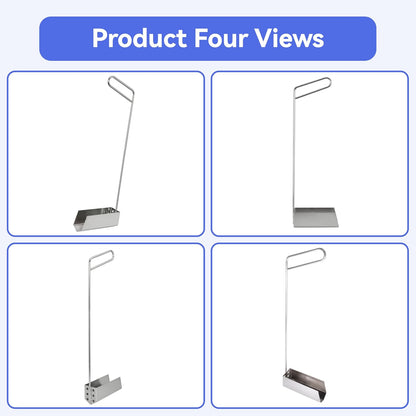 1PCS Deep Fryer Crumb Scoop, V-Shaped Fryer Strainer Crumb Scoop 750°F Heat-Resistant with Long Handle Drain Holes for Commercial Fryers Oil Filtration and Crumb Cleaning
