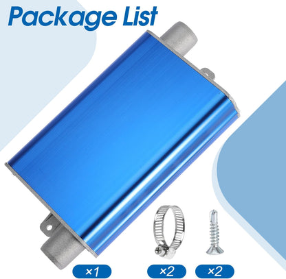 24mm Exhaust Muffler Pipe Upgraded for Chinese for Eberspacher Diesel Heaters Air Compressor with 2 clamps and screws, Blue
