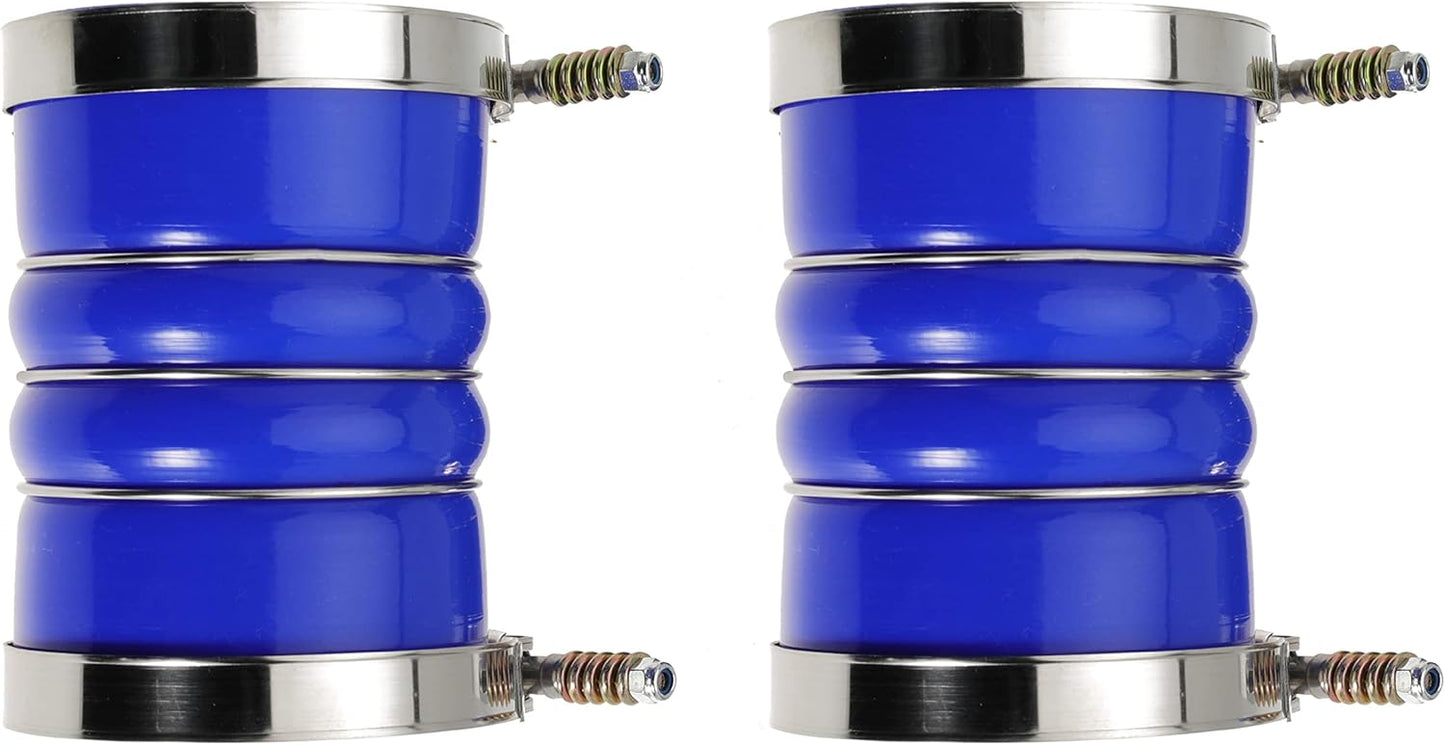 Silicone Charge Air Cooler Hump Hose Boot Set 4" X 6" 4 inch with T Bolt Clamp Blue