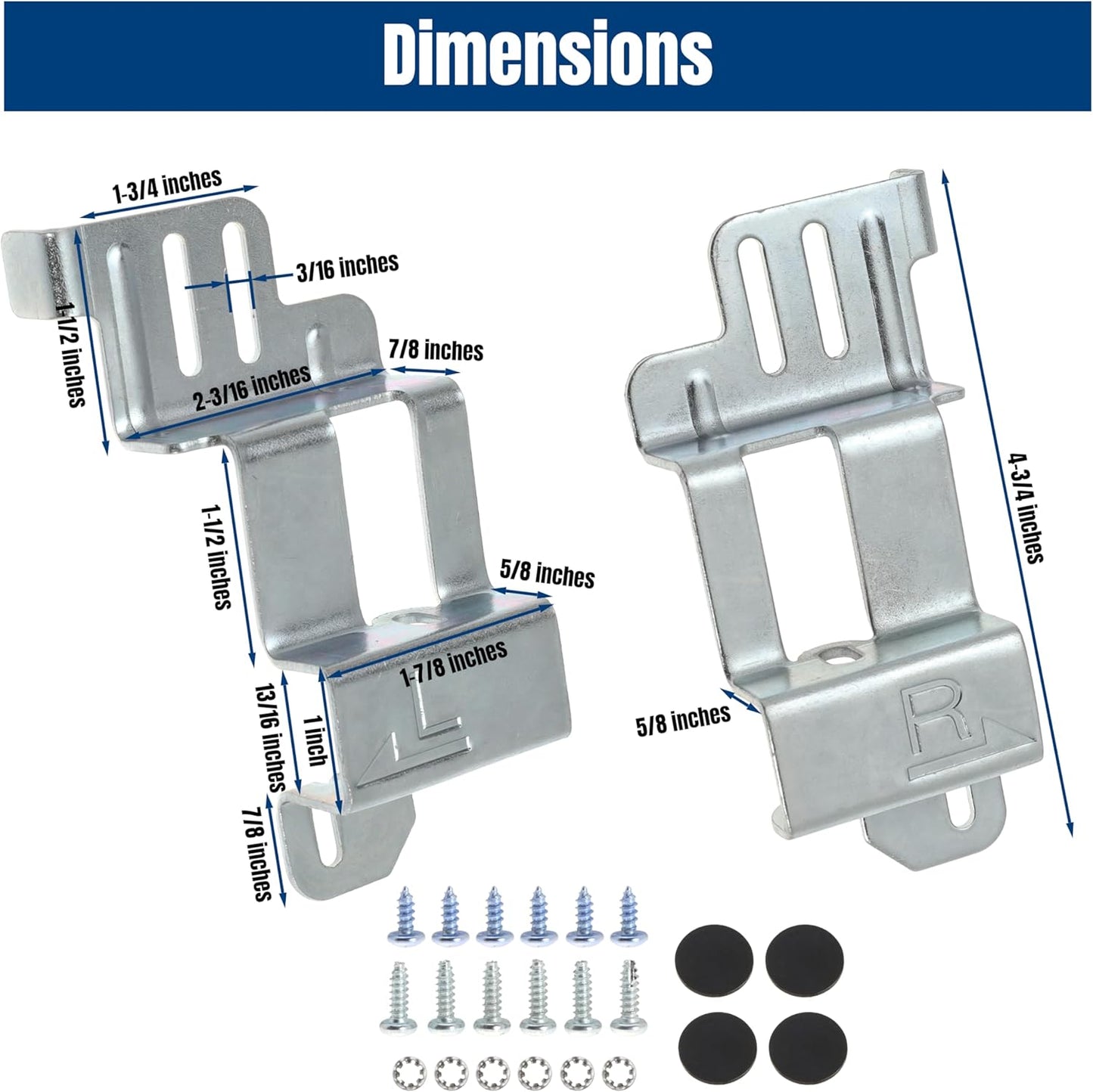 24 Inch Stacking Kit Replaces SK-DH Laundry Stack Bracket for Sam-sung 24 in. Wide Front Load Washers and Dryers, Set of 2