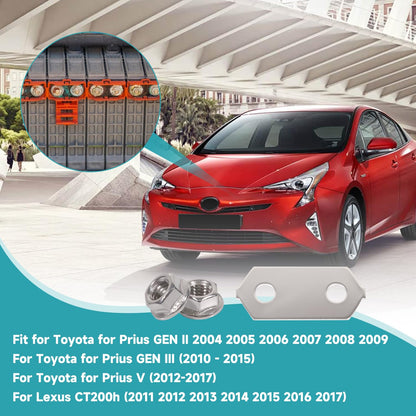 Nickel-Plated, Hybrid Battery Copper Bus Bars and SS Nuts, Stainless Nuts Set for Lexus CT200h for Toyota Prius V 2004-2017