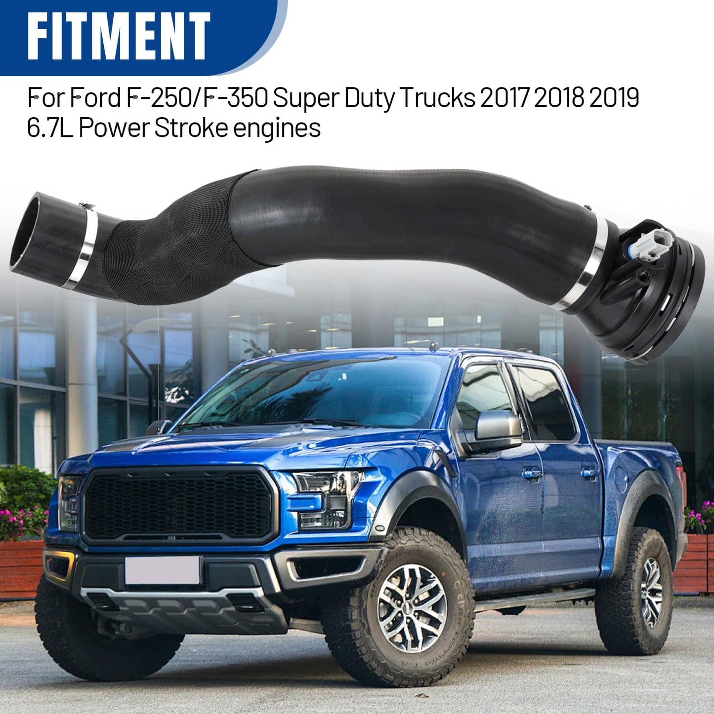 HC3Z-6F073-B Turbo Intercooler Outlet Tube Replace HC3Z-6F073-B HC3Z6F073B HC3Z-6F073-A For Ford F-250 F-350 F250 F350 Super Duty 2017 6.7L Powerstroke 2017 2018 2019 with Sensor