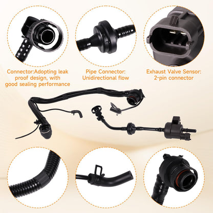 Vapor Canister Purge Valve Solenoid EVAP Vent Purge Control Valve Replace 55573017 and PCV Valve Hose Replace 25193343 for Chevrolet Sonic Trax Cruze Encore 2011-2020