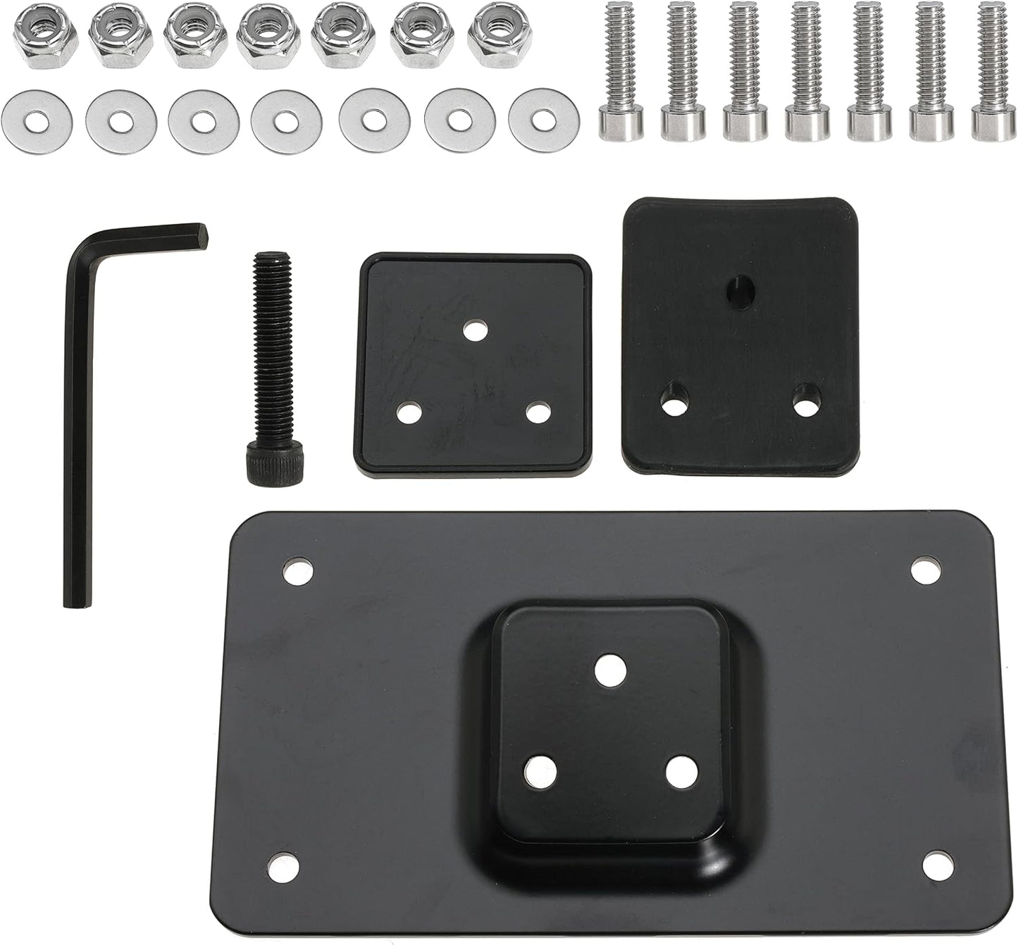 3-Hole Laydown License Plate Mount Bracket for Harley Big Twins Softail Dyna Sportster XL 1973-Up