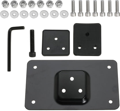 3-Hole Laydown License Plate Mount Bracket for Harley Big Twins Softail Dyna Sportster XL 1973-Up