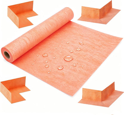 Waterproof Membrane for Shower 3.8 ft x 29 ft / 108 Square Feet Waterproofing Shower Membrane 19.7mil Thickness Waterproof for Sauna Bathroom Walls Tile Underlayment (5Inch X 98.4Ft -2roller)