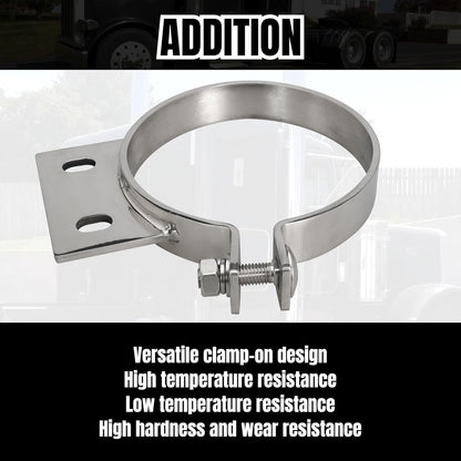 5" Stack Exhaust Clamp for Peterbilt 379 359 1987-1993 Exhaust Stack Pipe 5 inch Mount Bracket Replace 10294 (1)