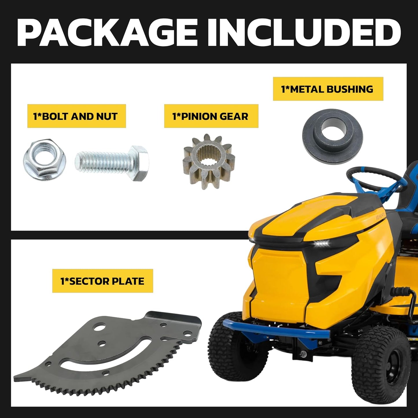 Steering Sector Gear Plate and Pinion Gear Replaces 717-1550F 7171550 7171554 for Mtd Cub Cadet LT1018 LT1022 LT1040 LT1042 LTX1040 LTX1042 LTX1046 LTX1050 for Troy Bilt