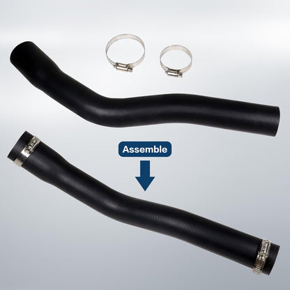 Fuel Filler Vent Hose Kit 52100131AD 52100132AB Replacement with Clamps for Jeep Cherokee XJ 1997-2001 (Black)