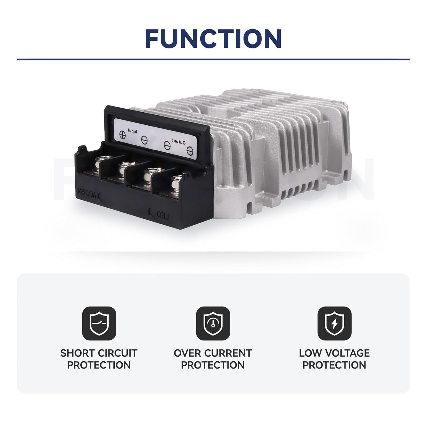 24V to 12V 60A 720W Buck DC-DC Power Converter Step Down Transformer, Silver and black, SD60A