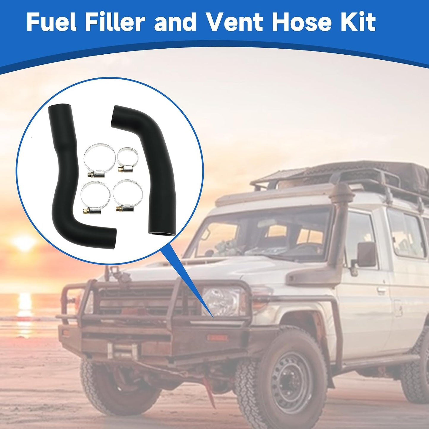 52040079 52040081 Fuel Filler Hose Kit for Jeep Wrangler YJ 1987-1995 Gas Tank