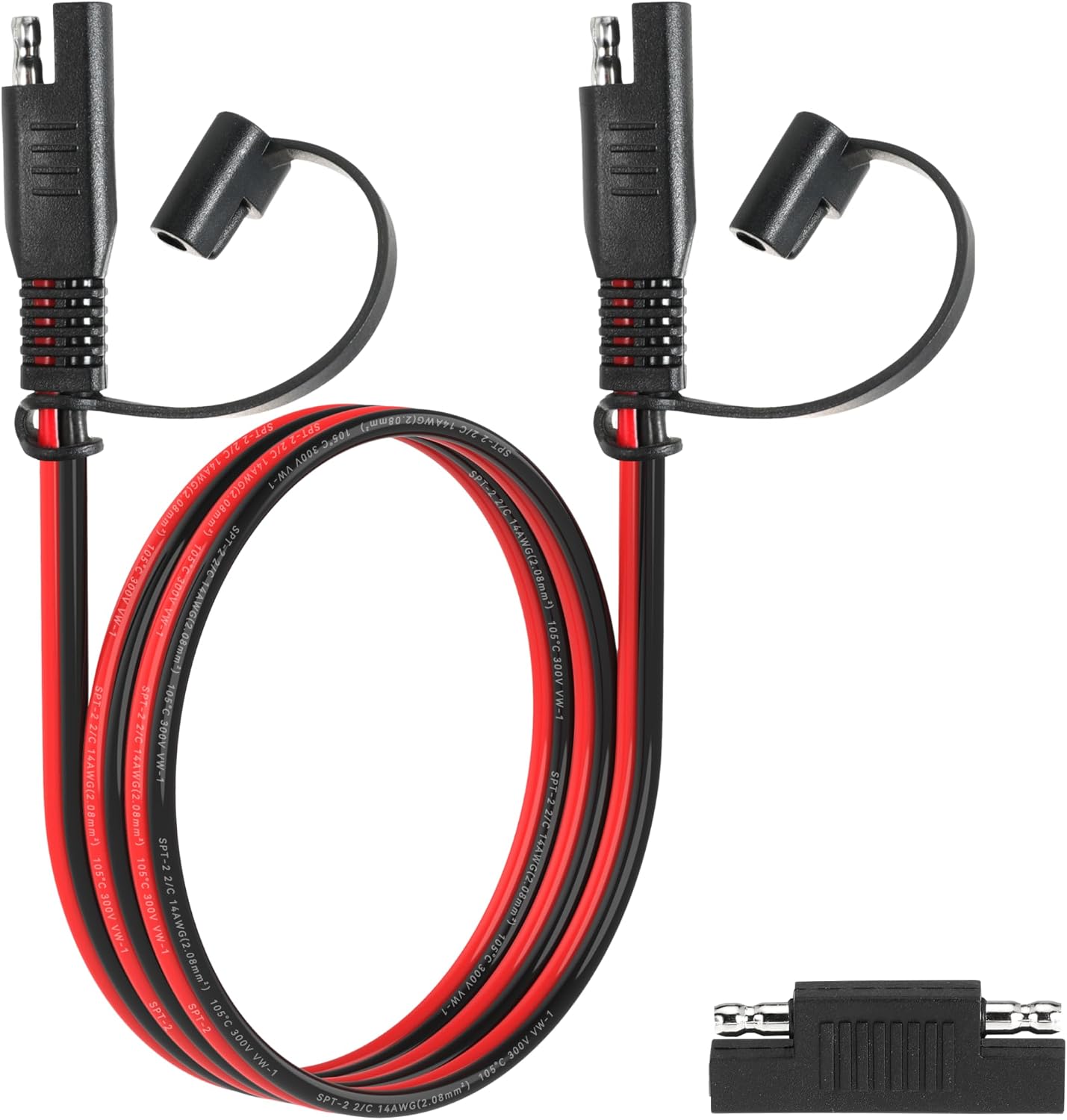 3FT 10AWG SAE Extension Cable, 10 AWG SAE Quick Disconnect Wire Harness 10 Gauge with Polarity Reverse Adapter for Solar Panel RV Battery Automotive and Marine Applications (10AWG 3FT)