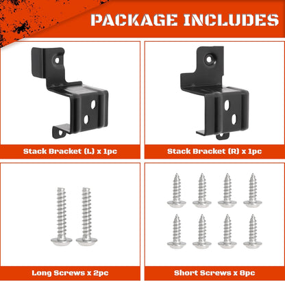 24 Inch Stacking Kit for GE GFA24KITL Washer Dryer Stack Bracket for 24" Front Load Laundry (Set of 1, Black)