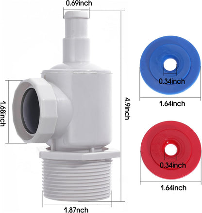 Pool Cleaner Connector Wall Fitting Assembly Replace 9-100-9001 for Polaris for Zodiac 380 280 180 3900 Pool Cleaner Universal Wall Fitting Connector(Connector-092T)