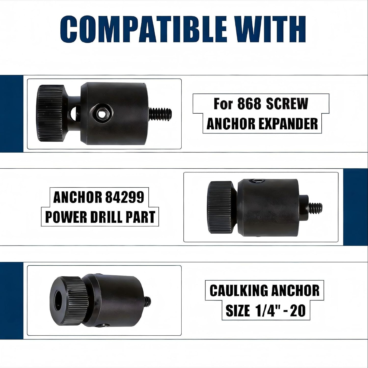 Screw Anchor Expander Replace 868 1/4" - 20 Anchor Power Drill Part For Caulking Anchor Size For Greenlee