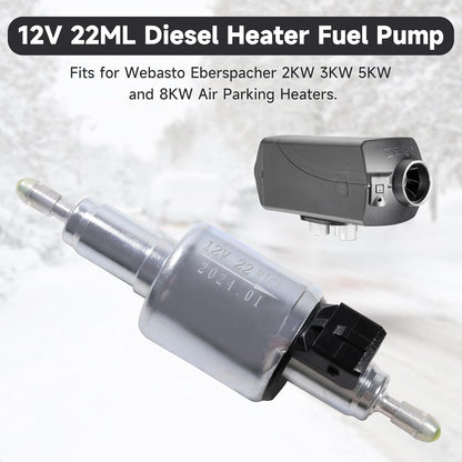 12V 22ML Diesel Heater Fuel Pump for Webasto Eberspacher 2KW 3KW 5KW and 8KW Air Parking Heater Pulse Metering Pump
