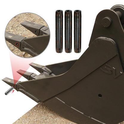 2.25" Length Long Bucket Teeth Pins, Roll Pins for Hensley X156 156PN P156 X156P Takeuchi TB135 Skid Steer, for Kubota 161-3 Excavator Backhoe Loader (Pack of 10)